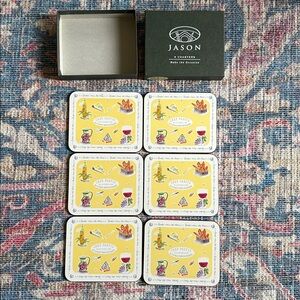 🍷 NWT JASON coaster set rendez-vous coasters with box NIB new vintage French